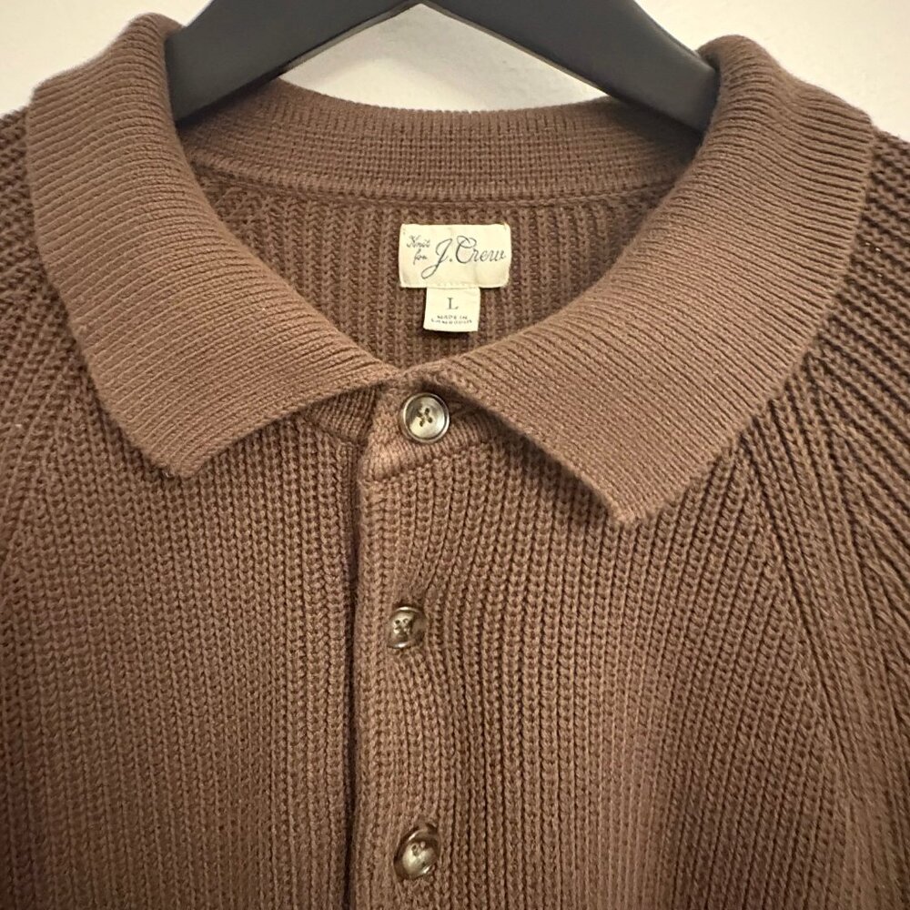 J.Crew Ribbed heritage cotton sweater-polo
